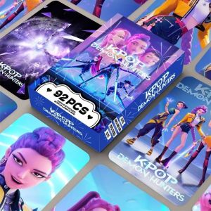 92 ชิ้น/เซ็ต Kpop Devil Hunter การ์ดอะนิเมะ Saja เด็กคอสเพลย์การ์ดรวบรวมสติกเกอร์การ์ตูน Anim สติกเกอร์แฟนของขวัญ