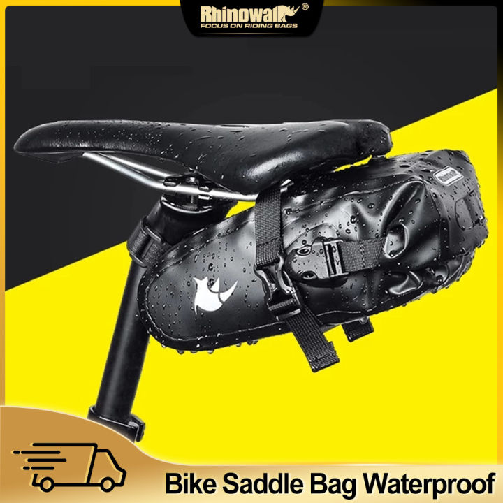 Rhinowalk Bicycle Saddle Bag Waterproof Bike Tail Bag Bicycle Seat Bag  Bikepacking Seatpost Tool Cycling Bag Outdoor Outdoor Sports Travel