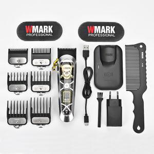 WMARK All-in-One Transparent Trimmer Cordless LED Display with Adjustable Balding Shaver