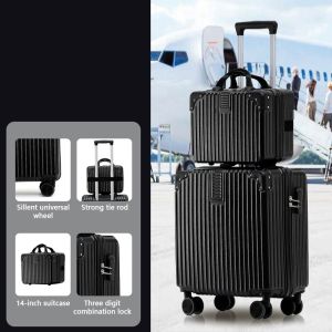 TRAVELCUL Free 14Inch Lightweight Luggage Traevl Bag 7kg Hand Carry Luggage 360° Universal Wheels Suitcase Luggage