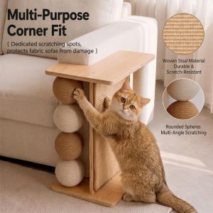 Cat Posts Sofa-Side Multi-Purpose Corner Fit Cat Climbing Sisal Pole Multi-Angle Sisal Scratching Unassemble