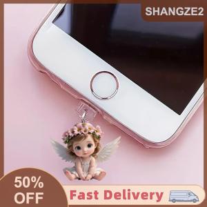 【E-WOITD】 Dễ Thương Động Vật Bụi Điện Thoại Cắm Acrylic Phụ Kiện Trang Trí Bụi Bảo Vệ Stopper Cho Iphone Loại-C Điện Thoại Phí Cổng