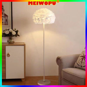 Modern Vertical Desktop Table Light Feather Floor Lamp Dining Living Room Study Bedroom Bedside