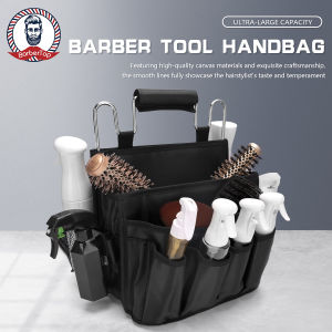 BarberTop Hairdressing Bag Hair Scissor Handbag High Capacity Salon Tool Makeup Storage Travel Styling Carry Case Barbershop Tool Black