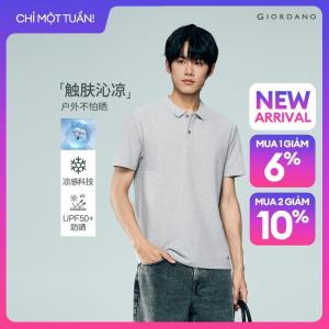 GIORDANO Men Polo Shirt High Tech Cool Touch High Tech Polo Shirt Casual Stylish Trendy Elegant Comfortable 13016398
