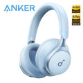 Soundcore by Anker, Space One, Bluetooth 5.3 ANC Headphones, 2X Stronger Voice Reduction, 40H ANC Playtime, App Control, LDAC Hi-Res Wireless Audio, Comfortable Fit, Clear Calls. 