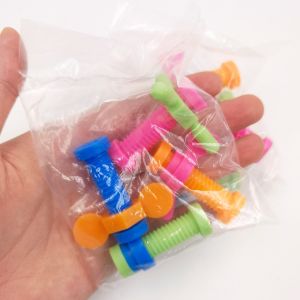 YUDESHUI 4pcs/set Colorful Rotating Screw ABS Anxiety Relief Pencil Cases Portable Focus Tool Stress Relief Toy Stress Relief