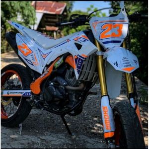 Decal/Stiker crf150L/Klx Bf/DTracker/WR155/Gordon full body(Bisa ganti warna+nama+no)