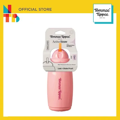 Tommee Tippee Insulated Active Straw Cup 266ml - Assorted Colours