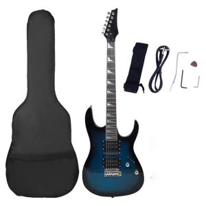 Double Rocker Electric Guitar Solid Body HSH Pickups 170 Guitar Beginner Kit with Bag Strap Tremolo Arm Cable Picks