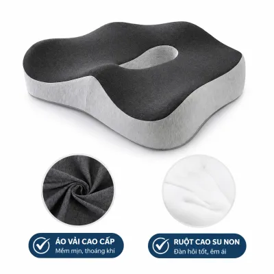 Đệm lót ghế chống trĩ Ema giảm đau nhức xương cụt ê mỏi mông cho dân văn phòng bà bầu người phải ngồi lâu