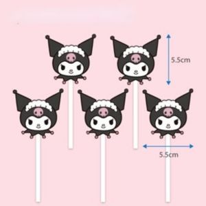 High Quality 3D Soft Clay Cake Topper Sanrio Kuromi Melody Cinnamoroll Cartoon Doll Birthday Cake Decoration