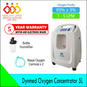 [Same-Day Delivery] Dynmed Oxygen Concentrator 5L + Bottle Humidifier + Nasal Oxygen Cannula