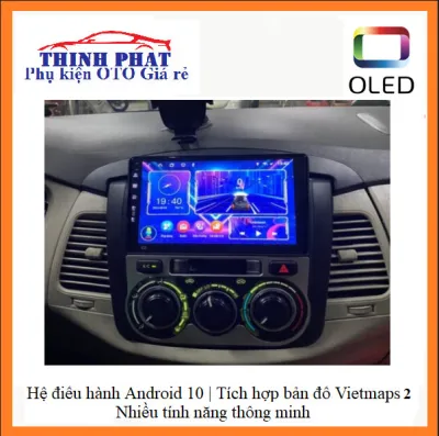 Màn hình android 9 inch dành cho xe TOYOTA INNOVA các đời 2013-2015 cho xe số sàn Tặng kèm mặt dưỡng + Tặng zắc zin theo xe toyota innova đầu dvd android+ mặt dưỡng kèm giắc zin toyota innova đại lí đồ chơi xe sale sập sàn
