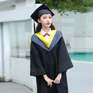 Degree Student Clothes Wholesale Graduation Dress College Student Female College Style Literary Master Gown of Doctor Degree Hat Robe
