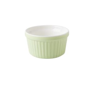 CUBBY 4Pcs Colorful Ramekins for Baking Ceramic Oven Safe Condiment Dish Dishwasher-Safe Various Sizes Fluted Porcelain Bowls Souffle