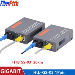 Gigabit Fiber Optical Media Converter HTB-GS-03 1000Mbps Single Mode Single Fiber SC Port Optical Fiber Switch External Power Supply MY