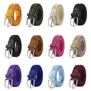 Không có lỗ Thiết kế eo Sash vải co giãn vành đai thắt lưng có thể điều chỉnh trang trí cho Nam Nữ Phi giới tính Quà Tặng sử dụng thường nhật