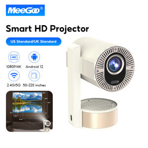 MeeGoo Projector 8K HD Android 12.0 Dual-Band WiFi Auto Focus 1920 x 1080P Mini LCD Small Projector