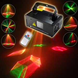 ESHINY B121 250 RGY 3D Projector Lines Beam Scans Stage Lights KTV Remote DMX512 DJ Dance Bar Xmas Home Party Disco Lighting Effect Light Laser Show