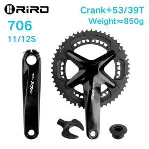 RIRO 706/R8/R9 Road Bike Intergrated Crankset   Bicycle parts 170mm 110BCD 53-39T/50-34T Double   Chainrings Sprockets Hollow Folding Bicycle   Chainwheel