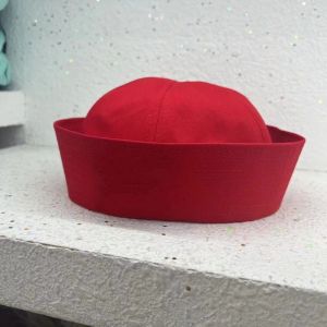HULEQQI Dễ thương Mũ thủy thủ sọc Y2K Sọc xanh Mũ hải quân Kawaii Polyester Mũ chóp Mùa xuân