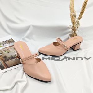Mirandy Syakira Sepatu Wanita Sepatu Bapau Mules Wanita heels 6cm