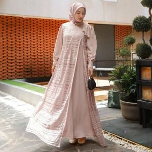 DRESS MAXY JUMBO LEBARAN 2026 GAMIS BROKAT LACE MALIKA