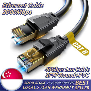 5M Cat 8 Ethernet Cable 40Gbps Round Flat RJ45 Cable High Speed CAT8 SFTP Lan Cable Network Cable For PS4 Laptop Router