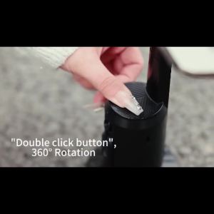 Roreta 360° ° Gậy selfie ổn định gimbal xoay gimbal theo dõi khuôn mặt để bàn với điều khiển từ xa Bluetooth và giá đỡ đèn