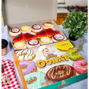 Kardus Box Donat Isi 12 10pc / Kotak Dus Box Donat Bomboloni Isi 12 / 37x27x55 cm isi 10pc