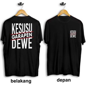KESUSU GARAPEN DEWE Kaos Pria Wanita Dewasa Lengan Pendek