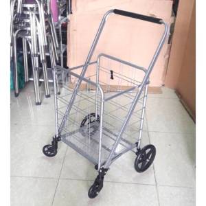 รถเข็นเหล็ก แข็งแรง! รับนน.60kg ตระกร้าใหญ่ ล้อแข็งแรง รถเข็นช้อปปิ้ง รถเข็นจ่ายตลาด รถเข็นพับได้ รถเข็นโรงงาน