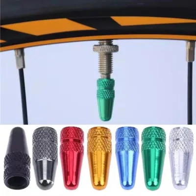 TIRE CAP ALLOY WARNA TUTUP DOP PENTIL BAN DALAM SEPEDA MODEL DOP KECIL FV ATAU PRESTA VALVE