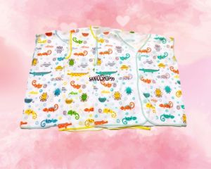 Baju bayi lengan kuntung Baju bayi lengan buntung pakaian bayi perlengkapan bayi AIRIN 3 pcs 3 warna