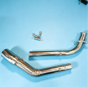 Nmax v2v3 stainless elbow on Akrapovic round with Db reducer