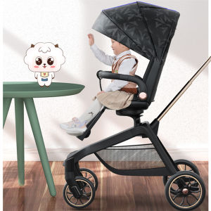 Simple Adjustable Two-way Folding Stroller Can Sit and Lie Portable Baby Stroller Kinderwagen Baby Trolley Infant Toddler Lightweight Pram