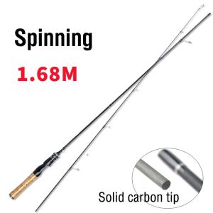 SITA Spinning Rod 1.68M/1.8M Solid Tip Ultralight UL High Carbon Fiber Fishing Rod Casting