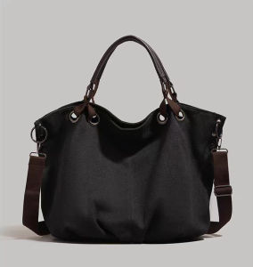 Tas wanita Selempang Bahan Kanvas - Tas Kanvas Kapasitas Besar Tas Bahu Tas Selempang