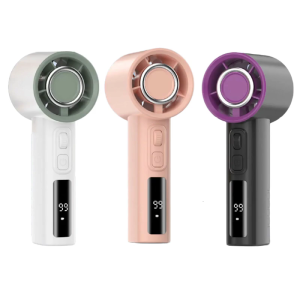 Portable Adjustable Cooling Fan Digital Display Fan Convenient Small Fan USB Office Fan ABS Texture Suitable for Travel