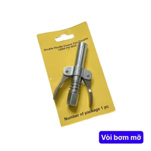 Vòi bơm mỡ lò xo bôi trơn áp suất cao dạng 2 kẹp 6 chấu khóa tiện dụng rhino