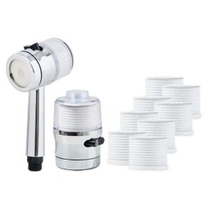 DEWBELL - ไส้กรองรีฟิลสำหรับชุดกรองน้ำในห้องครัว COOKFIL 2 ชิ้น เป็น 1 ชุด ผลิตในเกาหลี ระบบการกรอง 3 ขั้นตอน กำจัดคลอรีน ดีต่อผิวแพ้ง่า Charcoal filter