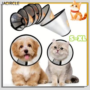 JACIRCLE Pet Elizabeth Cone E-Collar Cat Dog Cone Adjustable Safety Collar Circle Pet Head Cover Bite Anti