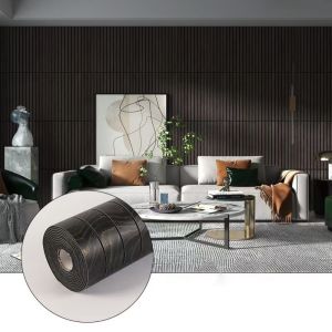 YIYU STUDIO Tự dính Giấy dán tường giả vân gỗ PVC Dán và bóc Miếng dán tường dạng lưới Có thể tháo rời Tự làm Trang trí tường dành cho trần nhà
