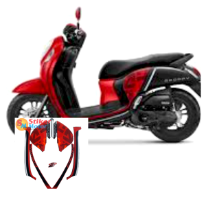 STIKER STRIPING LIS POLET BODY MOTOR HONDA SCOOPY SPORTY 2020 2021