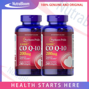 【Real product】Puritans Pride QSORB CoQ10 200mg – 240 Softgels for Heart Energy & Antioxidant Support