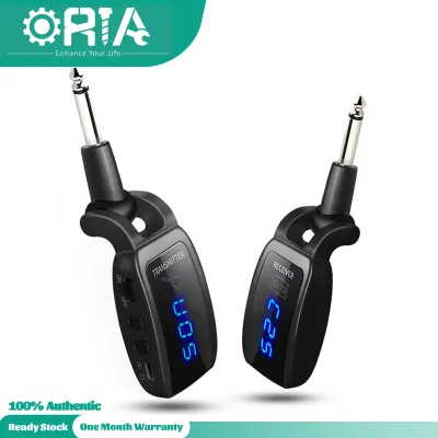 ORIA Electric Guitar Transmitter Receiver Rechargeable Wireless Guitar System Digital Cordless UHF Audio Guitar System for Electric Guitar Bass electric violin mixer