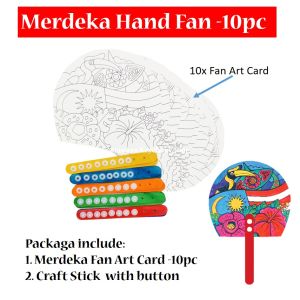730Baby Merdeka Festival Art Craft Flower Pinwheel Paper Fan Art DIY Children Hari Malaysia