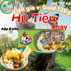 [1 HỘP 6 VIÊN 126GR] VIÊN GIA VỊ HỦ TIẾU CHAY GOLD ÔNG CHÀ VÀ