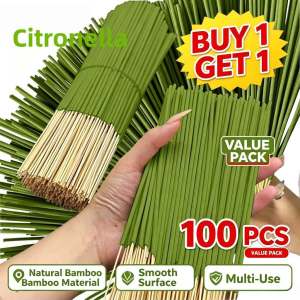 【Buy 1 get 1 】100PCS Mosquito Repellent Incense Stick Citronella Lemongrass Outdoor Mosquito Repellent Incense